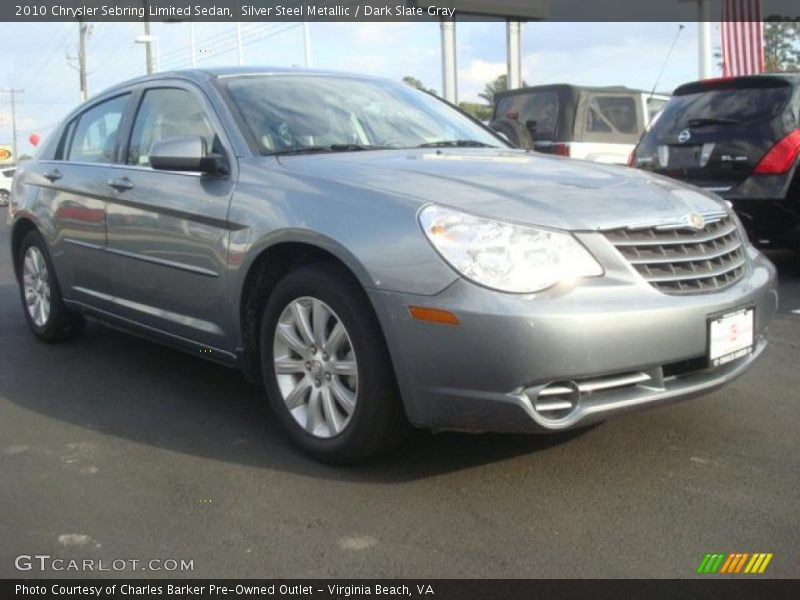 Silver Steel Metallic / Dark Slate Gray 2010 Chrysler Sebring Limited Sedan