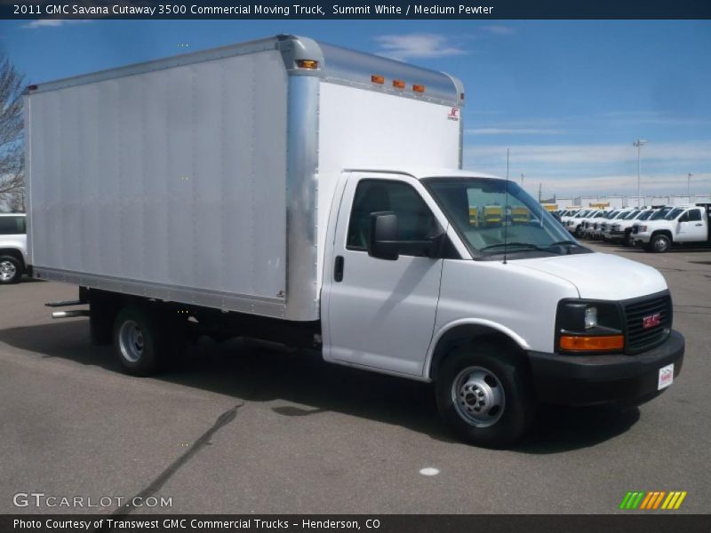 Summit White / Medium Pewter 2011 GMC Savana Cutaway 3500 Commercial Moving Truck