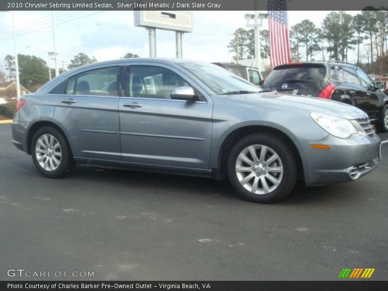 Silver Steel Metallic / Dark Slate Gray 2010 Chrysler Sebring Limited Sedan