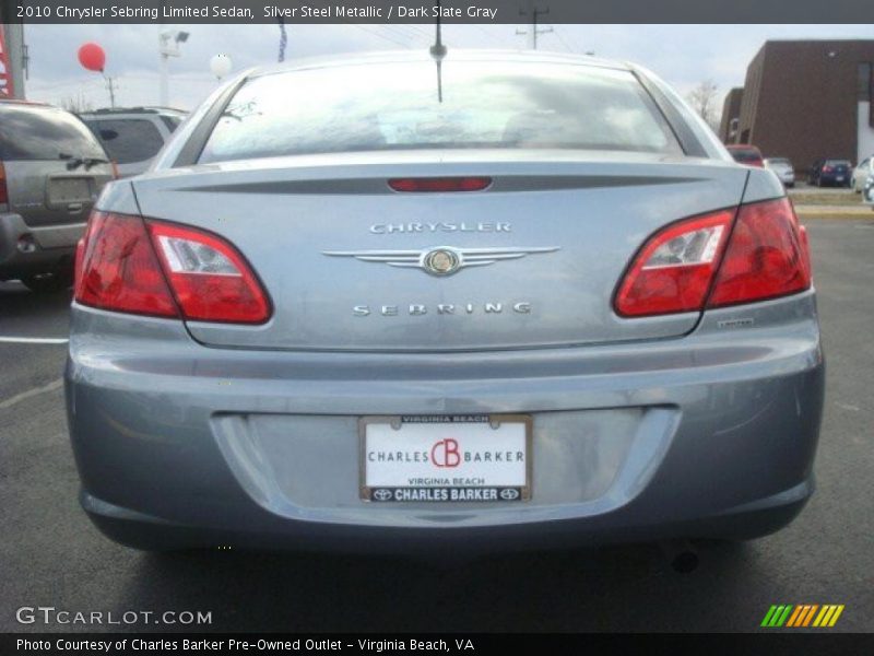 Silver Steel Metallic / Dark Slate Gray 2010 Chrysler Sebring Limited Sedan