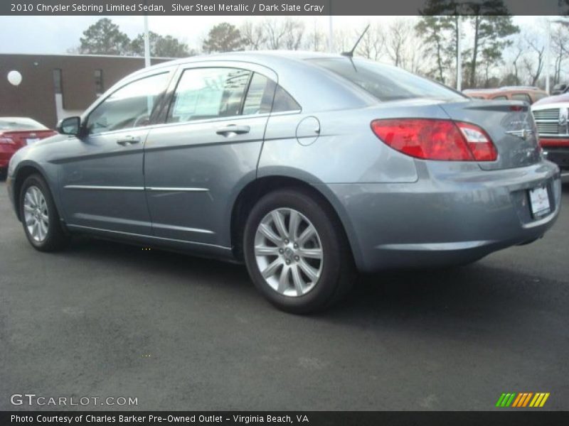 Silver Steel Metallic / Dark Slate Gray 2010 Chrysler Sebring Limited Sedan
