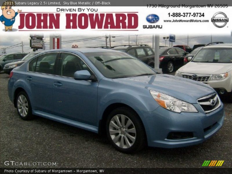 Sky Blue Metallic / Off-Black 2011 Subaru Legacy 2.5i Limited