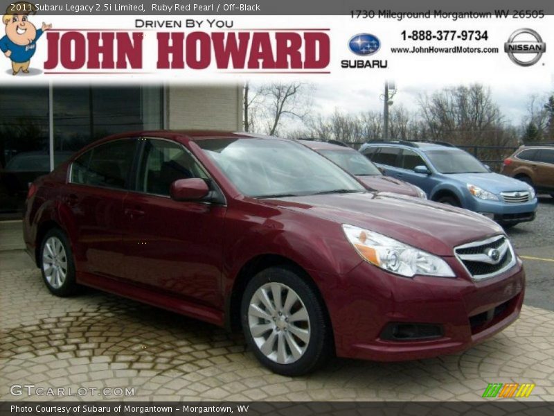 Ruby Red Pearl / Off-Black 2011 Subaru Legacy 2.5i Limited