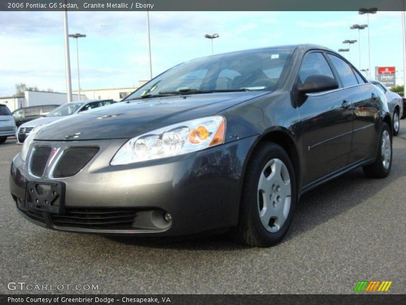 Granite Metallic / Ebony 2006 Pontiac G6 Sedan