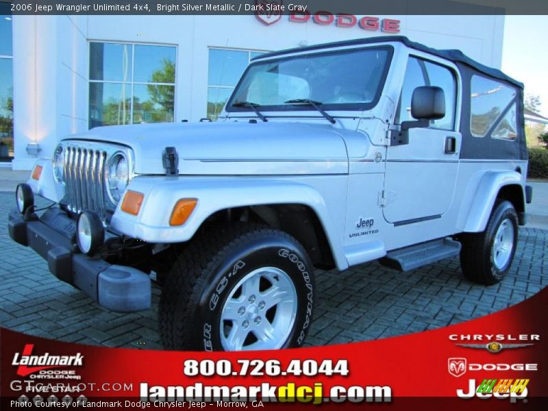 Bright Silver Metallic / Dark Slate Gray 2006 Jeep Wrangler Unlimited 4x4