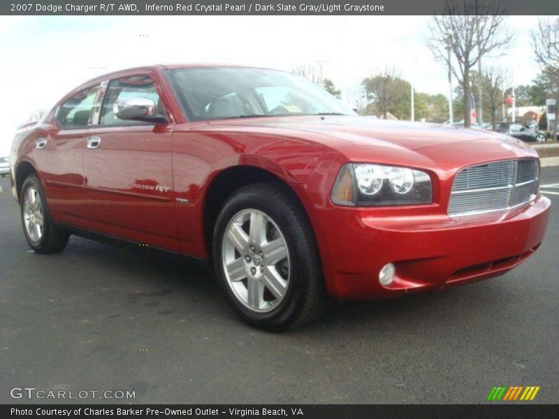 Inferno Red Crystal Pearl / Dark Slate Gray/Light Graystone 2007 Dodge Charger R/T AWD