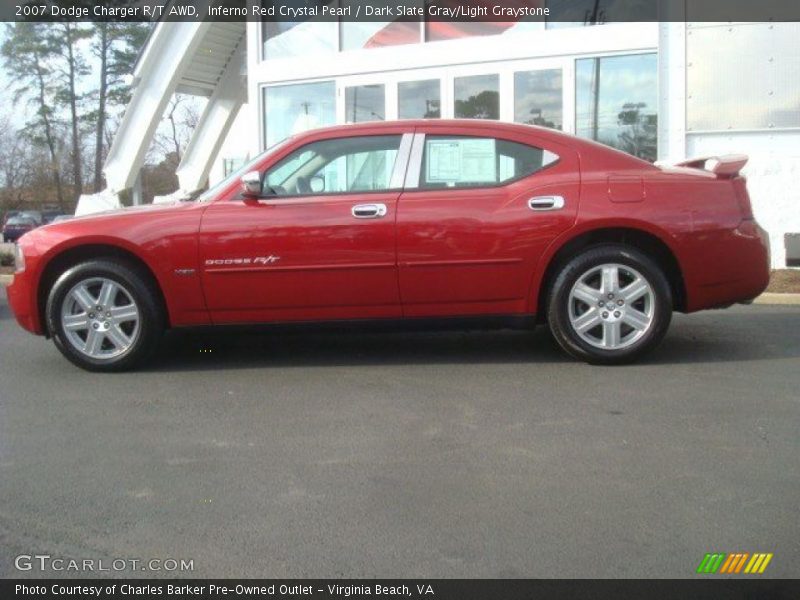 Inferno Red Crystal Pearl / Dark Slate Gray/Light Graystone 2007 Dodge Charger R/T AWD