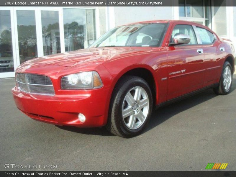 Inferno Red Crystal Pearl / Dark Slate Gray/Light Graystone 2007 Dodge Charger R/T AWD