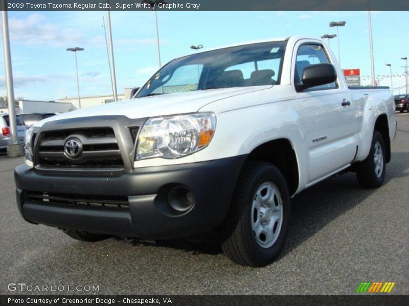 Super White / Graphite Gray 2009 Toyota Tacoma Regular Cab