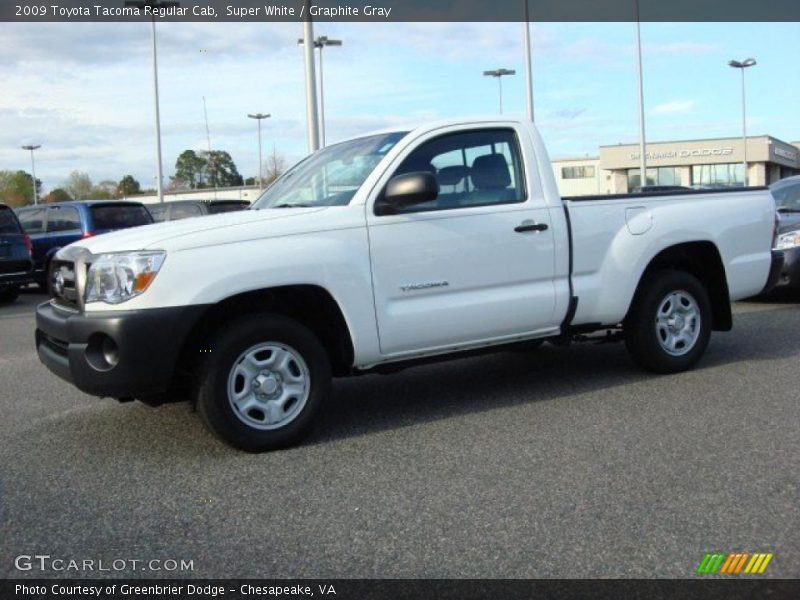 Super White / Graphite Gray 2009 Toyota Tacoma Regular Cab