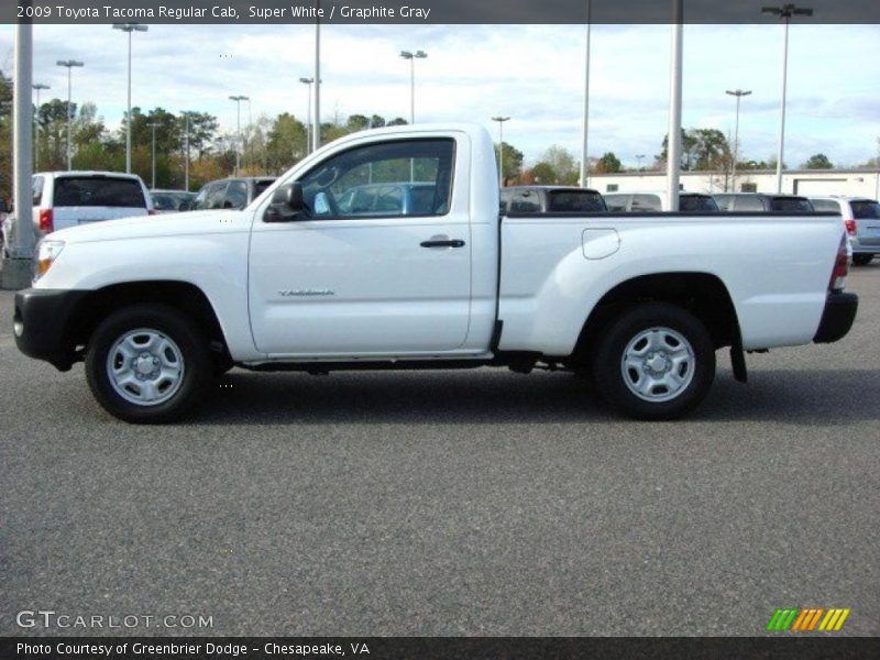 Super White / Graphite Gray 2009 Toyota Tacoma Regular Cab