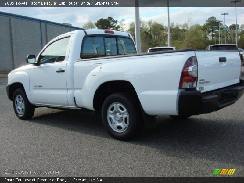 Super White / Graphite Gray 2009 Toyota Tacoma Regular Cab