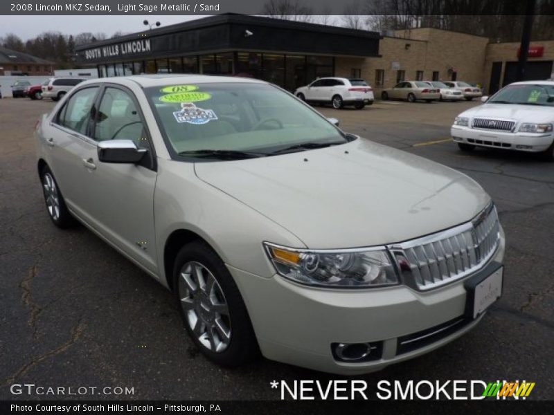 Light Sage Metallic / Sand 2008 Lincoln MKZ Sedan