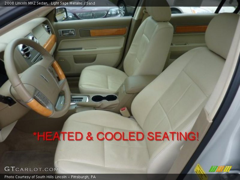Light Sage Metallic / Sand 2008 Lincoln MKZ Sedan