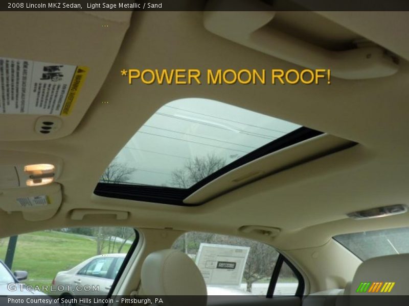 Light Sage Metallic / Sand 2008 Lincoln MKZ Sedan