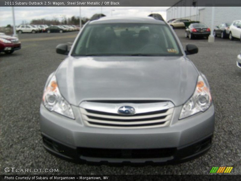 Steel Silver Metallic / Off Black 2011 Subaru Outback 2.5i Wagon
