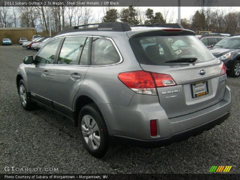 Steel Silver Metallic / Off Black 2011 Subaru Outback 2.5i Wagon
