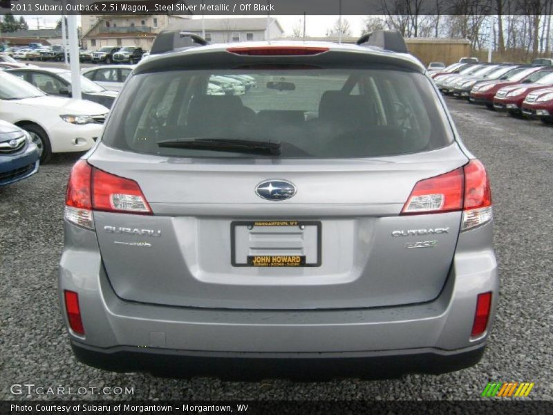 Steel Silver Metallic / Off Black 2011 Subaru Outback 2.5i Wagon