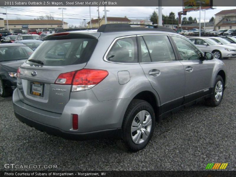 Steel Silver Metallic / Off Black 2011 Subaru Outback 2.5i Wagon