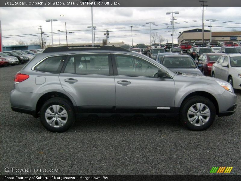 Steel Silver Metallic / Off Black 2011 Subaru Outback 2.5i Wagon