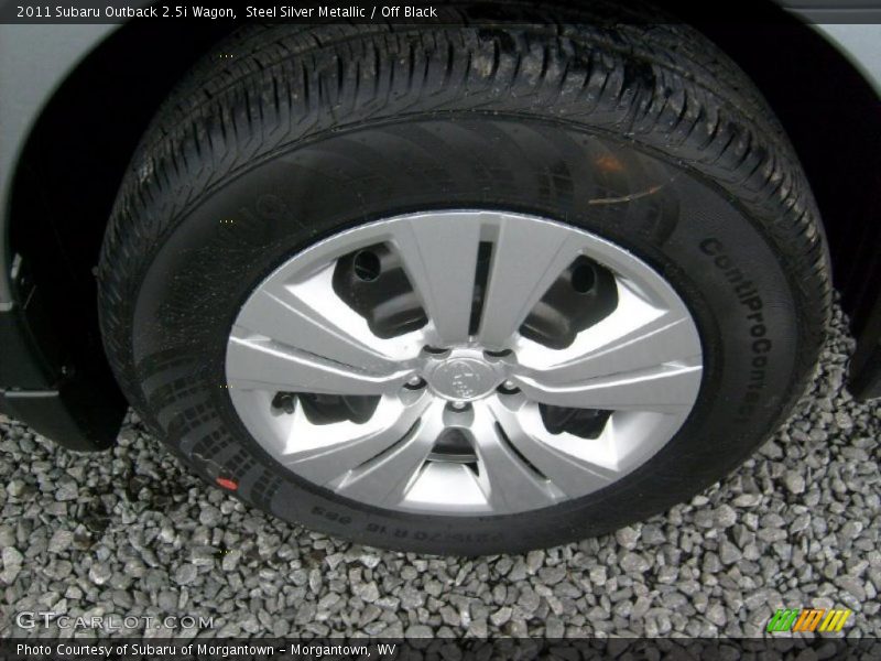 Steel Silver Metallic / Off Black 2011 Subaru Outback 2.5i Wagon