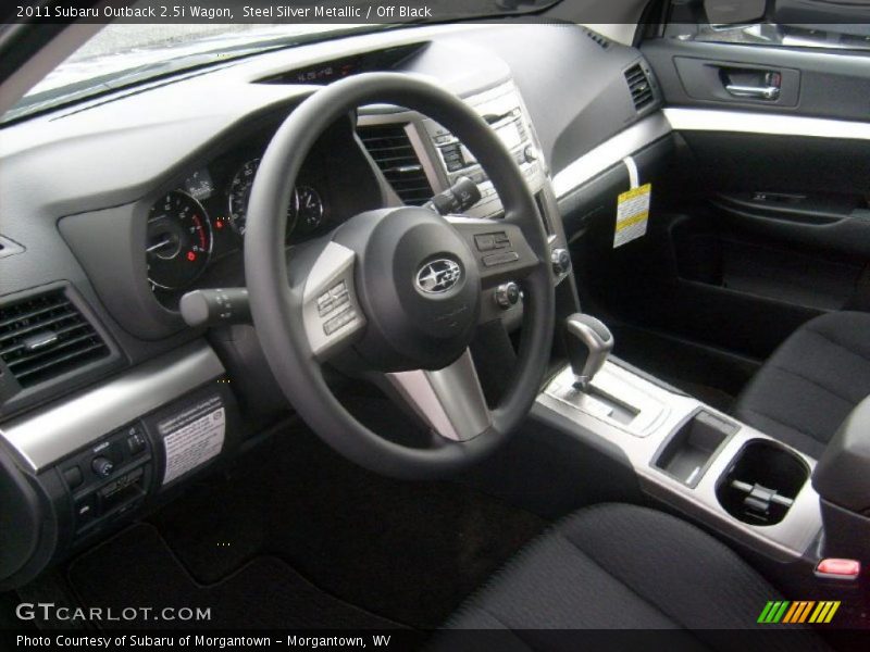 Steel Silver Metallic / Off Black 2011 Subaru Outback 2.5i Wagon