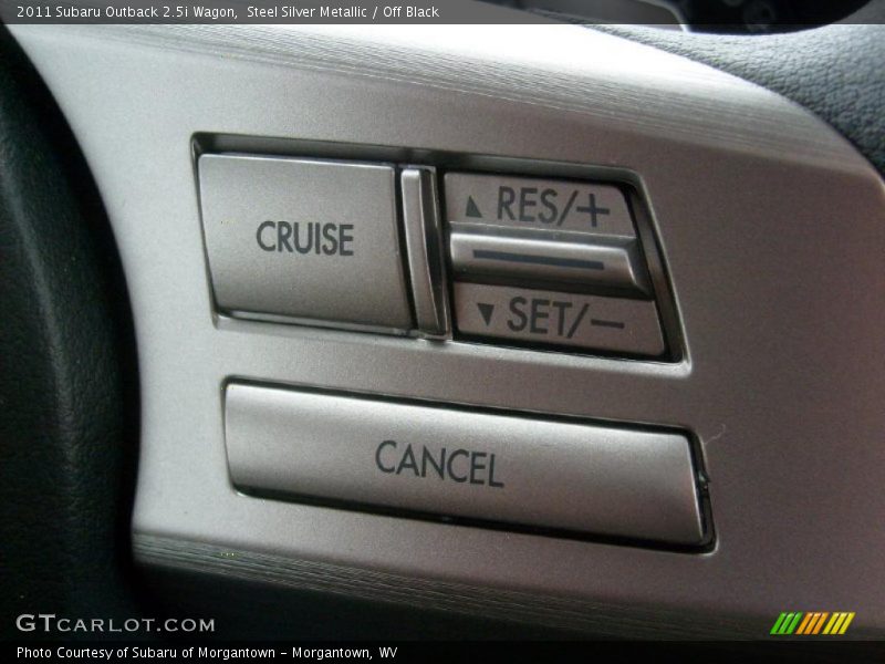 Steel Silver Metallic / Off Black 2011 Subaru Outback 2.5i Wagon