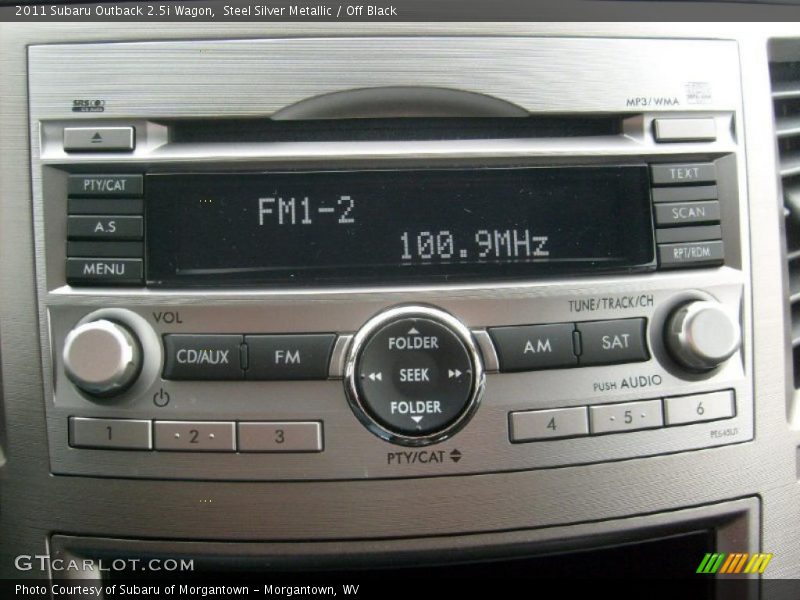 Steel Silver Metallic / Off Black 2011 Subaru Outback 2.5i Wagon