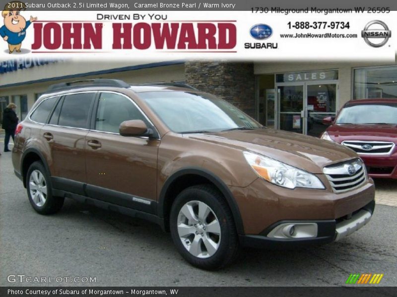 Caramel Bronze Pearl / Warm Ivory 2011 Subaru Outback 2.5i Limited Wagon