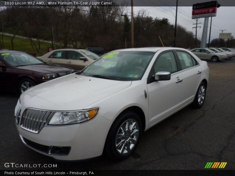 White Platinum Tri-Coat / Light Camel 2010 Lincoln MKZ AWD