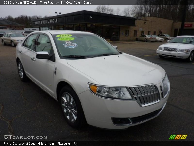 White Platinum Tri-Coat / Light Camel 2010 Lincoln MKZ AWD