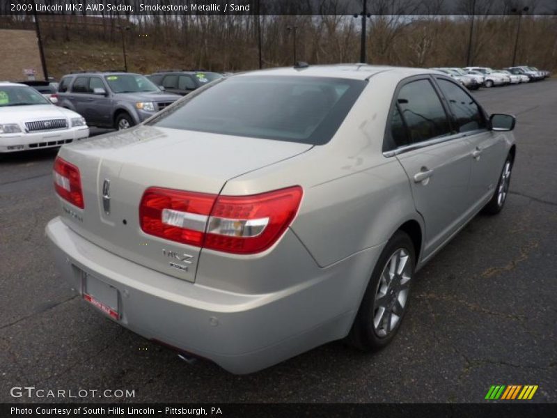 Smokestone Metallic / Sand 2009 Lincoln MKZ AWD Sedan
