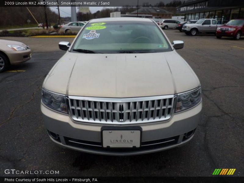 Smokestone Metallic / Sand 2009 Lincoln MKZ AWD Sedan