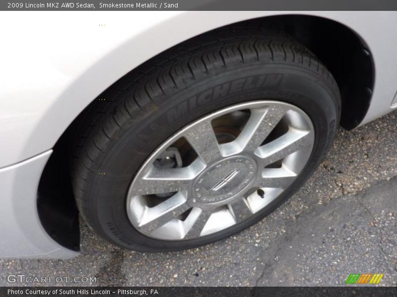 Smokestone Metallic / Sand 2009 Lincoln MKZ AWD Sedan