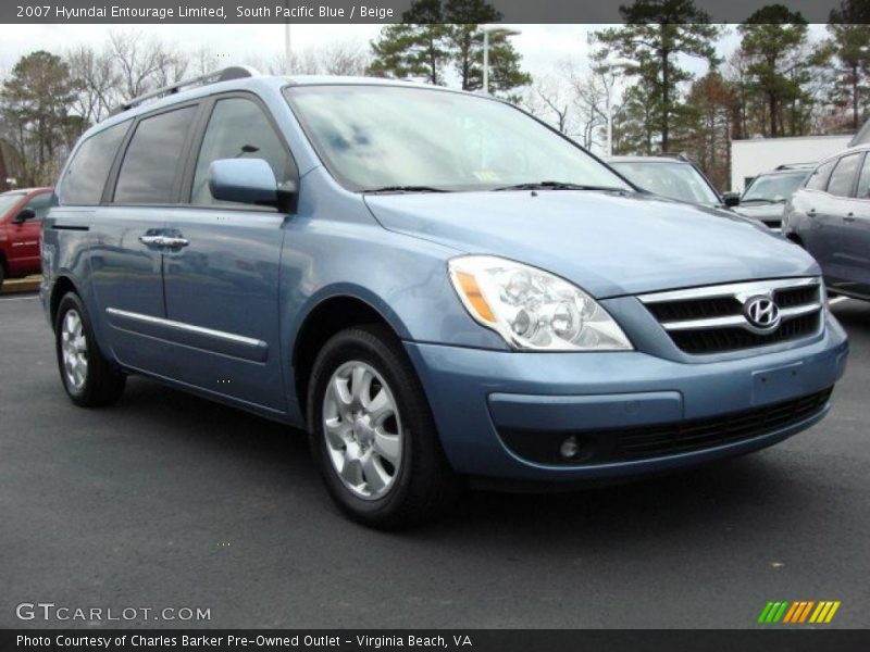 South Pacific Blue / Beige 2007 Hyundai Entourage Limited