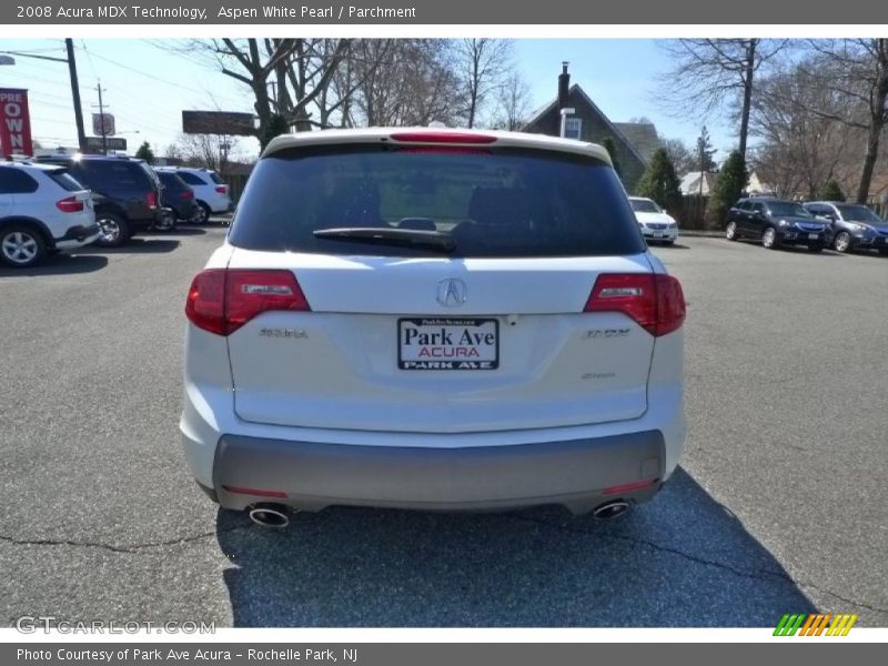 Aspen White Pearl / Parchment 2008 Acura MDX Technology