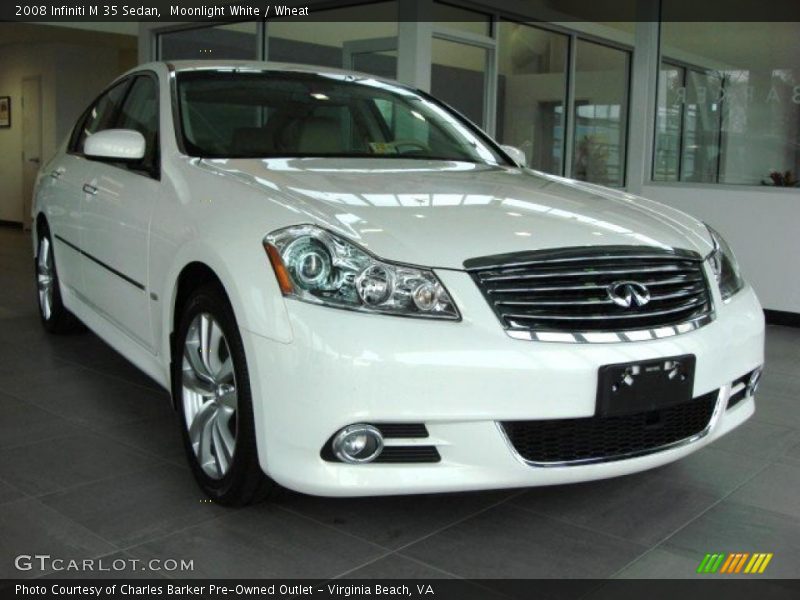 Moonlight White / Wheat 2008 Infiniti M 35 Sedan