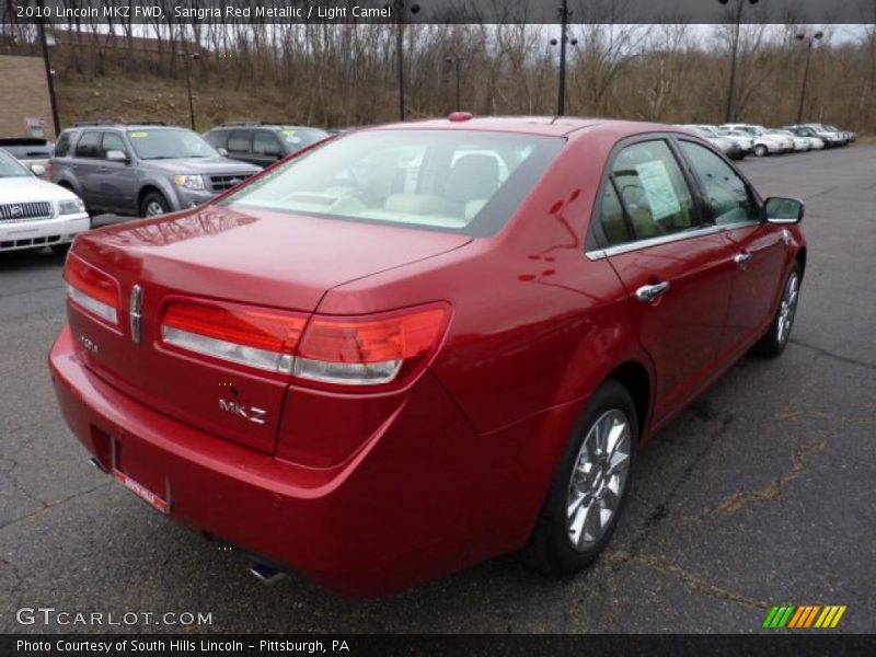 Sangria Red Metallic / Light Camel 2010 Lincoln MKZ FWD