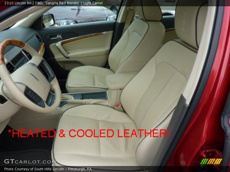 Sangria Red Metallic / Light Camel 2010 Lincoln MKZ FWD