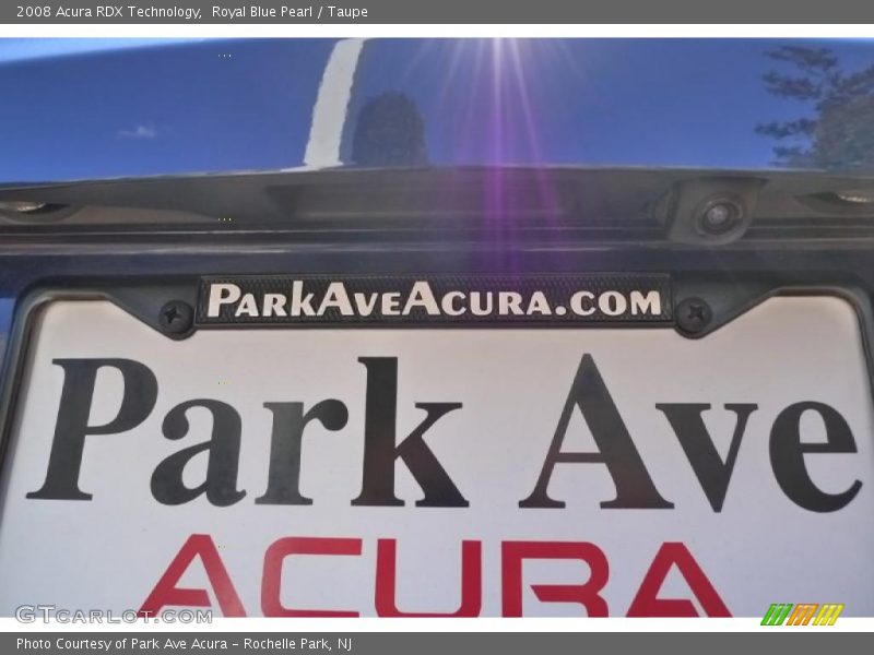 Royal Blue Pearl / Taupe 2008 Acura RDX Technology
