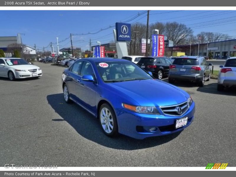 Arctic Blue Pearl / Ebony 2008 Acura TSX Sedan