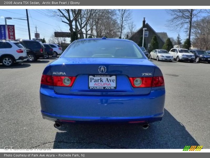 Arctic Blue Pearl / Ebony 2008 Acura TSX Sedan