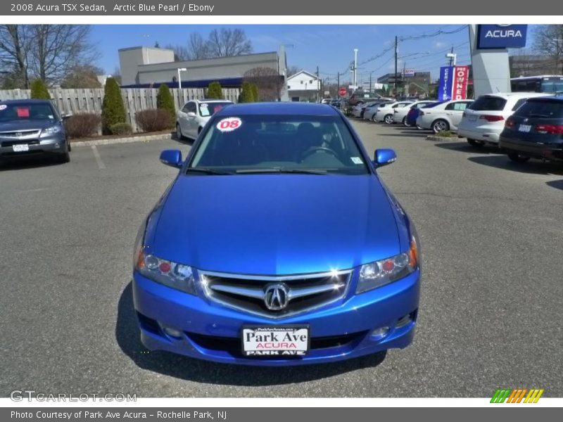 Arctic Blue Pearl / Ebony 2008 Acura TSX Sedan