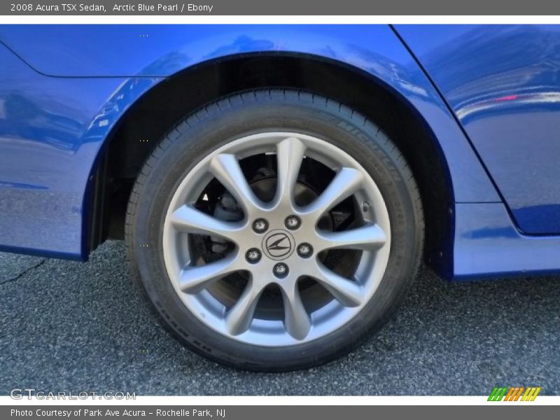 Arctic Blue Pearl / Ebony 2008 Acura TSX Sedan