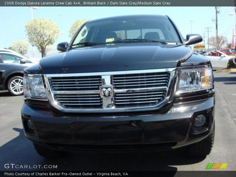 Brilliant Black / Dark Slate Gray/Medium Slate Gray 2008 Dodge Dakota Laramie Crew Cab 4x4