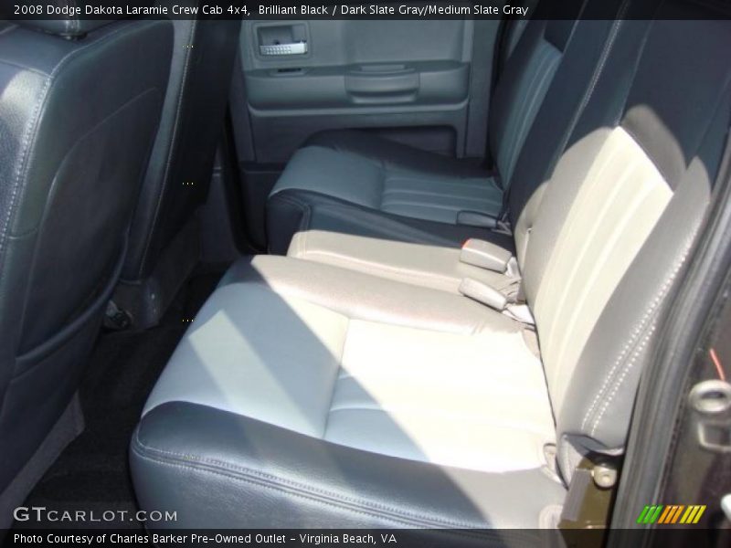 Brilliant Black / Dark Slate Gray/Medium Slate Gray 2008 Dodge Dakota Laramie Crew Cab 4x4