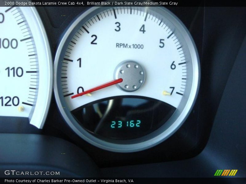 Brilliant Black / Dark Slate Gray/Medium Slate Gray 2008 Dodge Dakota Laramie Crew Cab 4x4