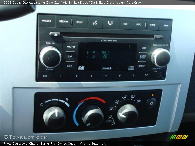 Brilliant Black / Dark Slate Gray/Medium Slate Gray 2008 Dodge Dakota Laramie Crew Cab 4x4