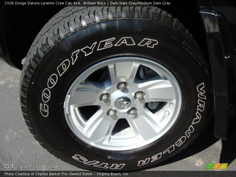 Brilliant Black / Dark Slate Gray/Medium Slate Gray 2008 Dodge Dakota Laramie Crew Cab 4x4