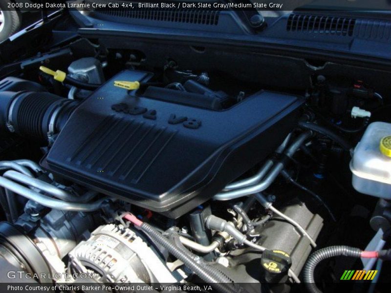 Brilliant Black / Dark Slate Gray/Medium Slate Gray 2008 Dodge Dakota Laramie Crew Cab 4x4